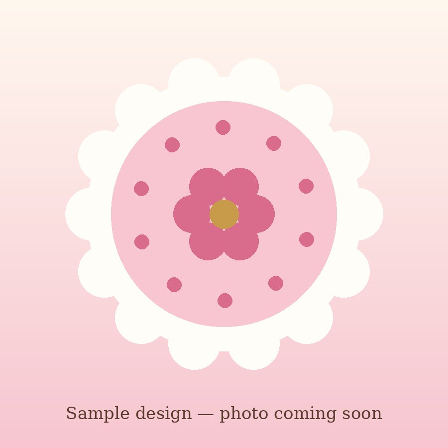 Custom sugar cookie sample — blush pink iced set with piped rose flowers