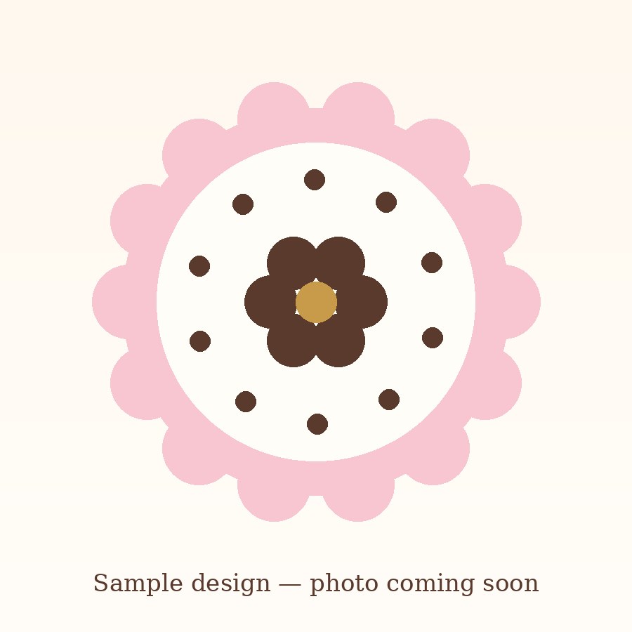 Custom sugar cookie sample — vanilla iced set with blush florals